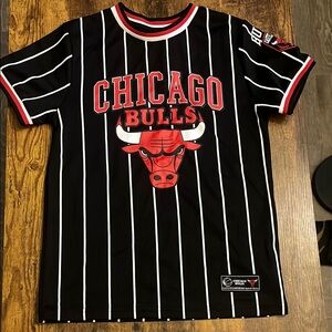 NBA Black and Red Chicago Bulls Jersey